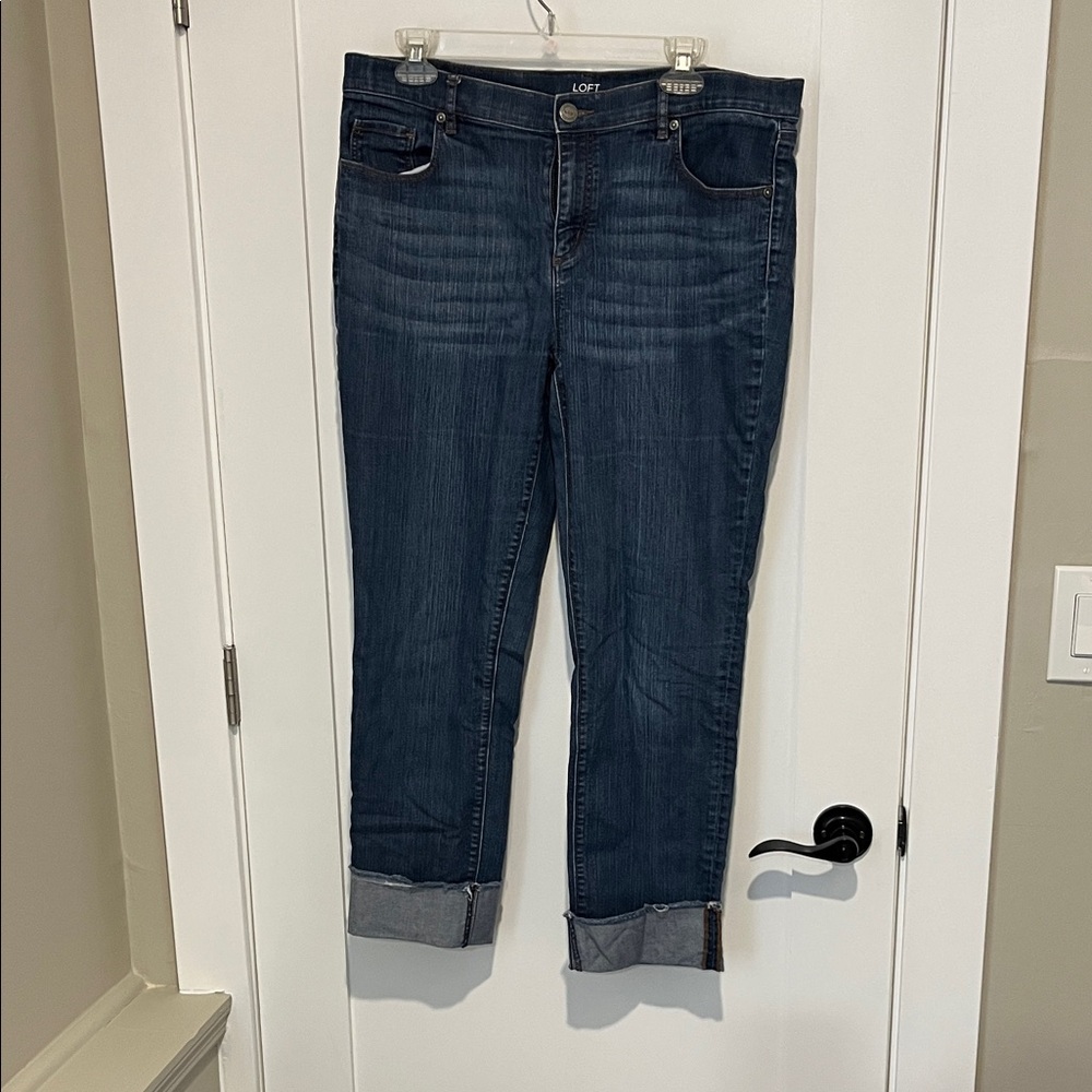 LOFT Dark Blue Ankle Jeans